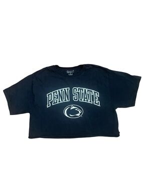 Champion Navy Blue Penn State Crop Top Tee